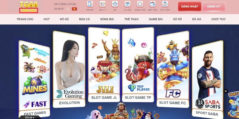 Top các game hàng đầu tại Casino TG88