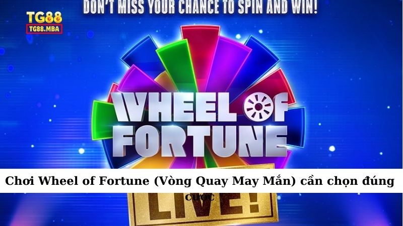 Chơi Wheel of Fortune (Vòng Quay May Mắn) cần chọn đúng cược