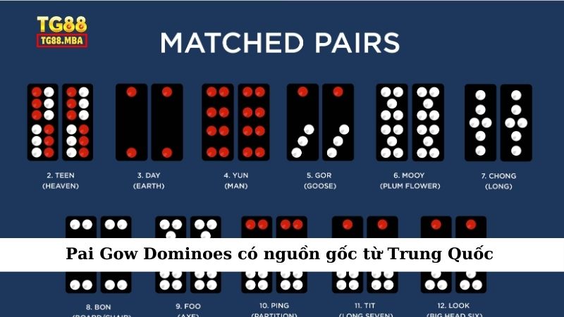 Pai Gow Dominoes có nguồn gốc từ Trung Quốc