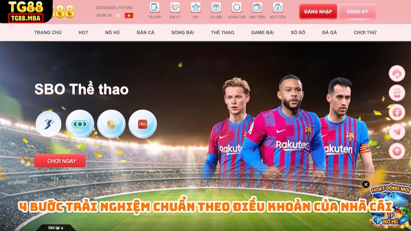 4 bước trải nghiệm chuẩn theo điều khoản của nhà cái